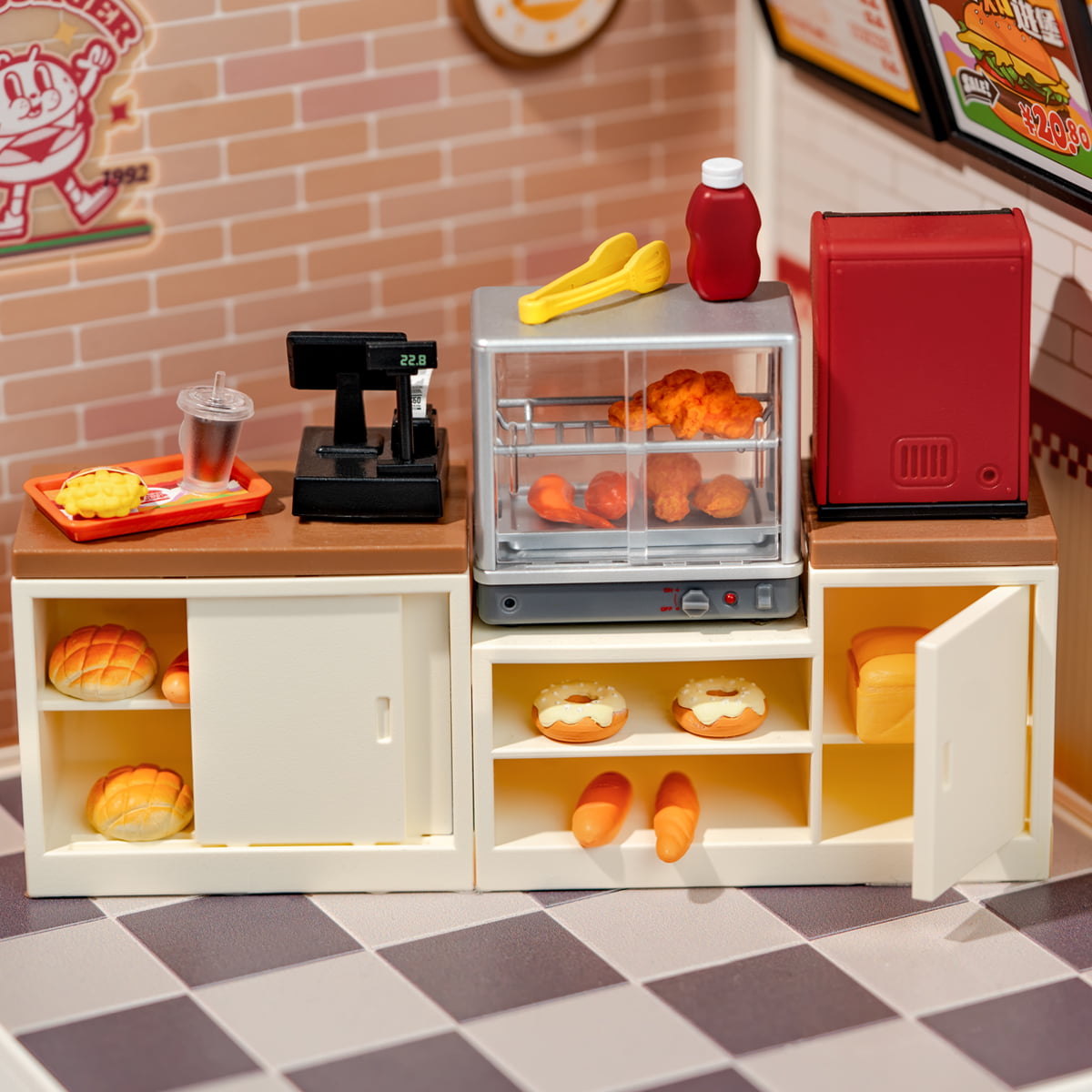 Rolife Yum Yum Burgers Maison miniature en plastique à faire soi-même DW010