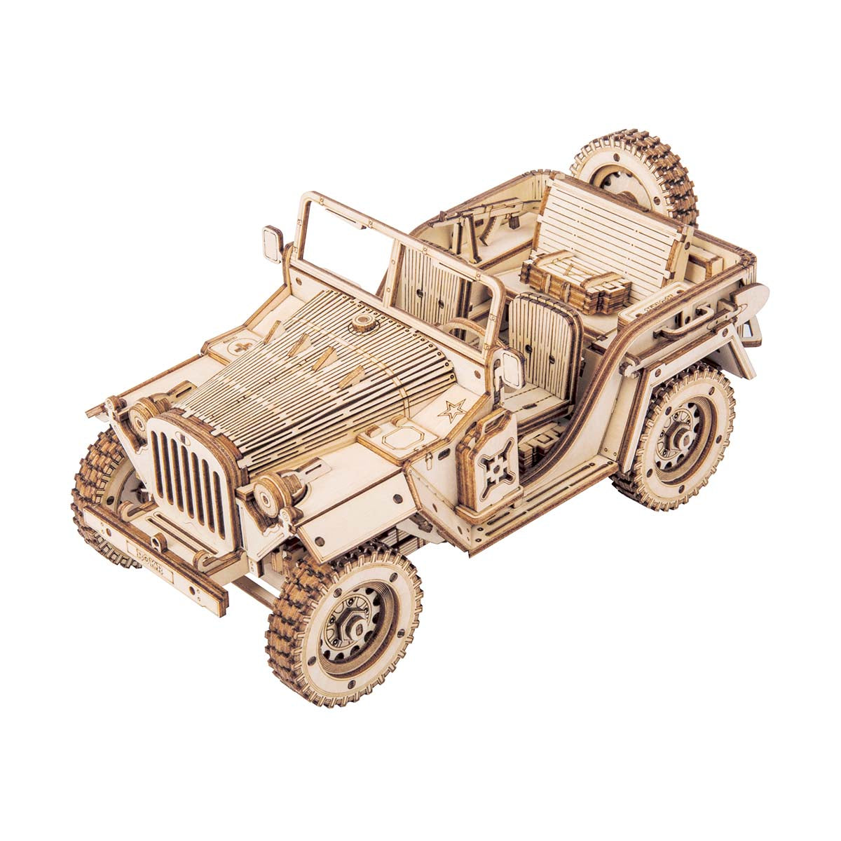 ROKR Armee Jeep Skala Modell 3D Holzpuzzle MC701