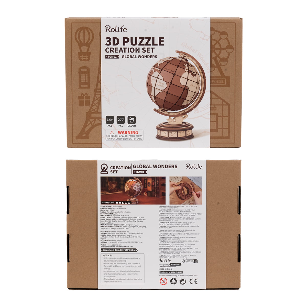 Rolife Global Wonders 3D-Holzpuzzle TGM01