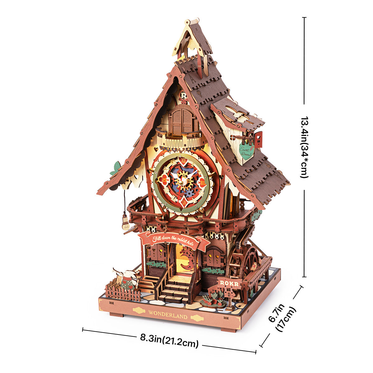 ROKR Kuckucksuhr Mechanisches 3D-Holzpuzzle