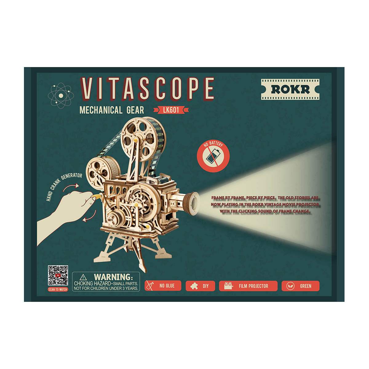 Projecteur de film ROKR Vitascope Puzzle en bois 3D LK601