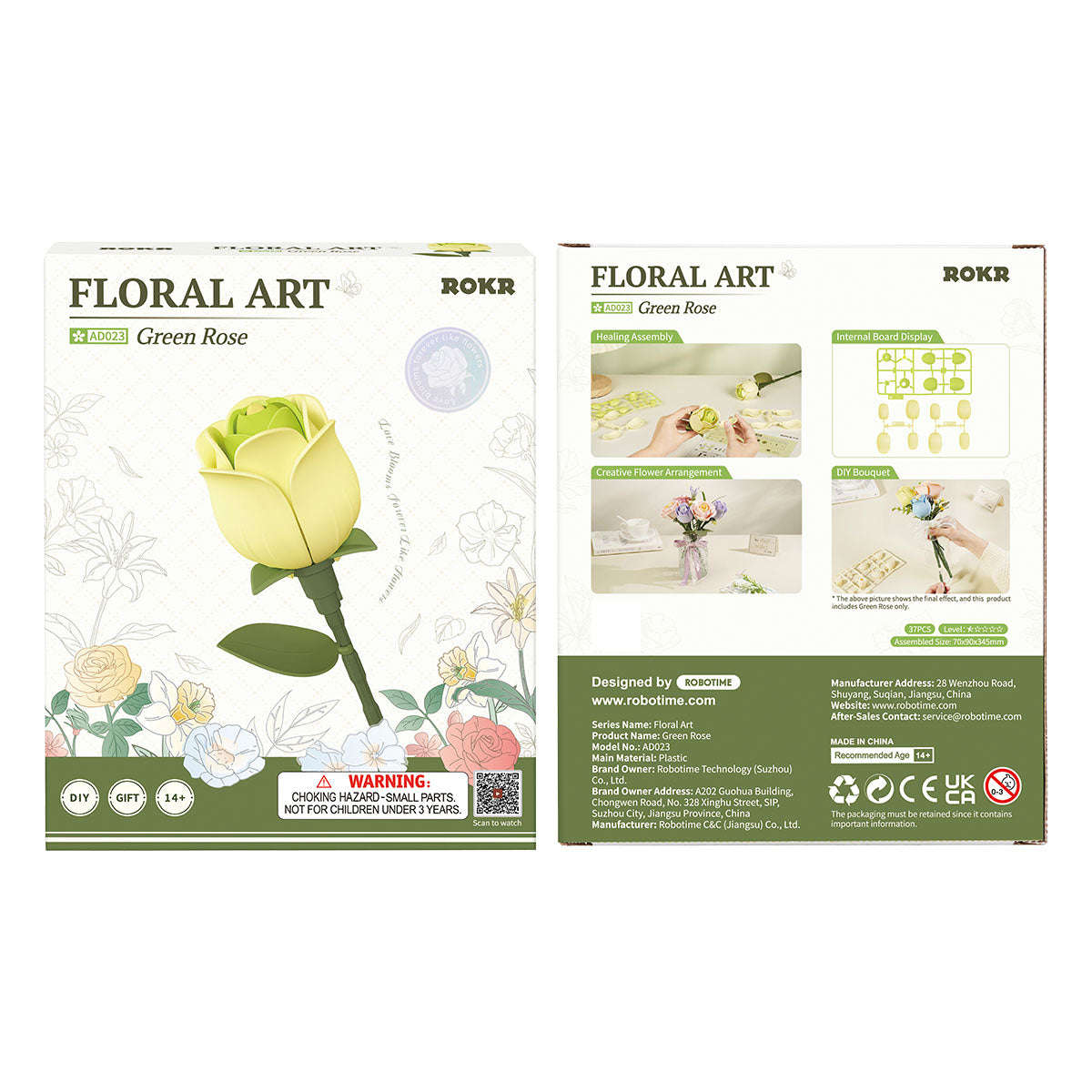 ROKR Enkele bloem bloemkunst DIY 3D puzzel