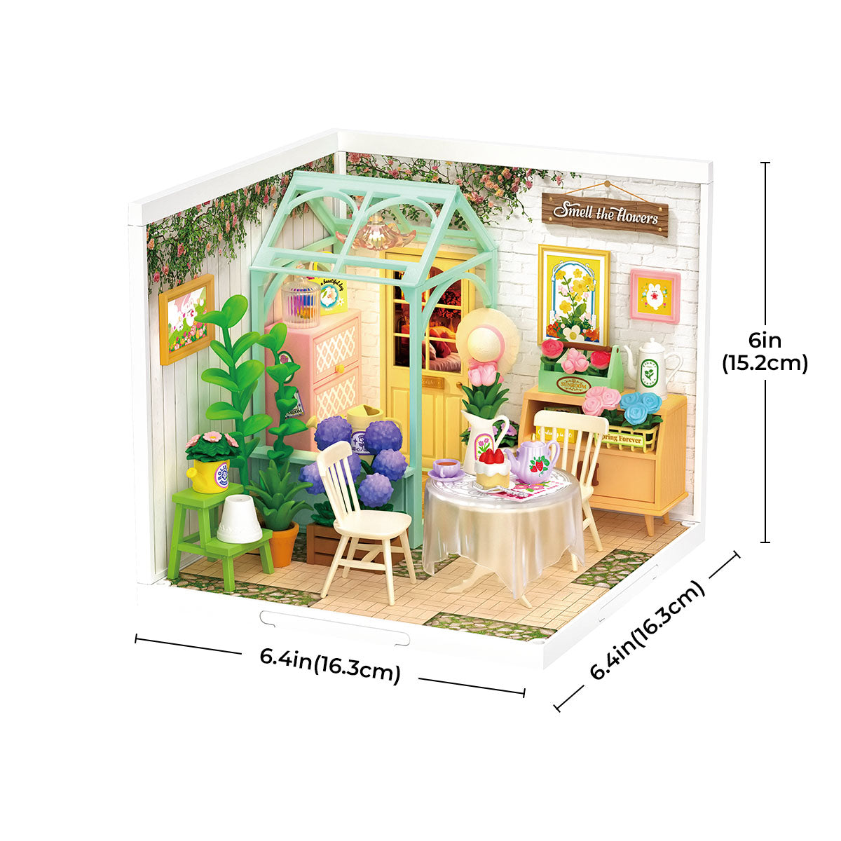 Rolife Blühender Teegarten DIY Miniaturhaus aus Kunststoff DW013