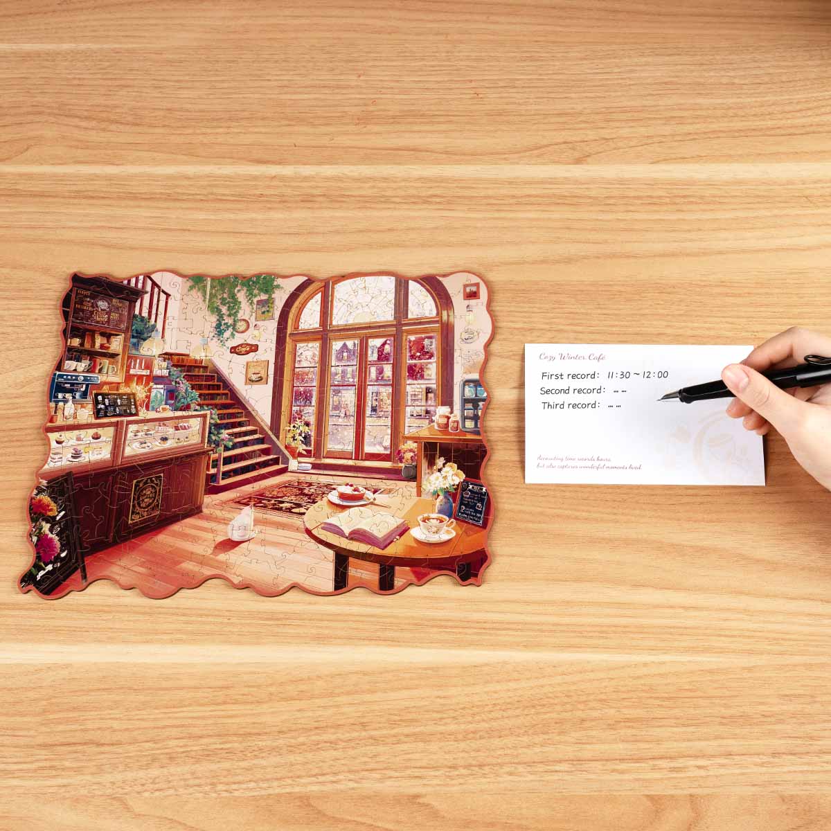 Rowood Cozy Winter Café Houten Legpuzzel