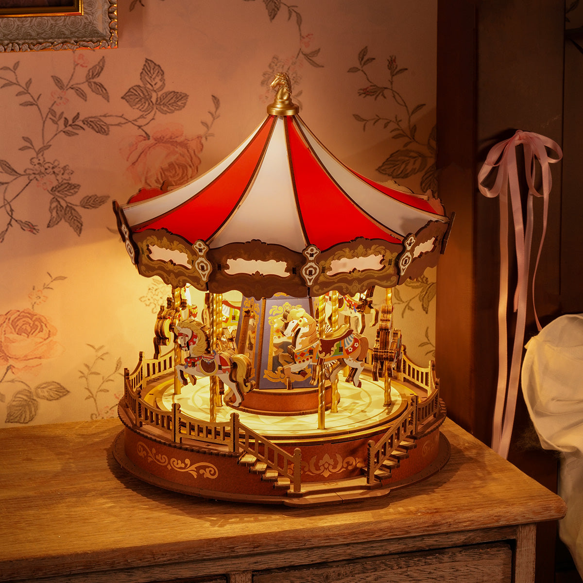 Rolife Classic Carousel 3D Houten Puzzel AMC01
