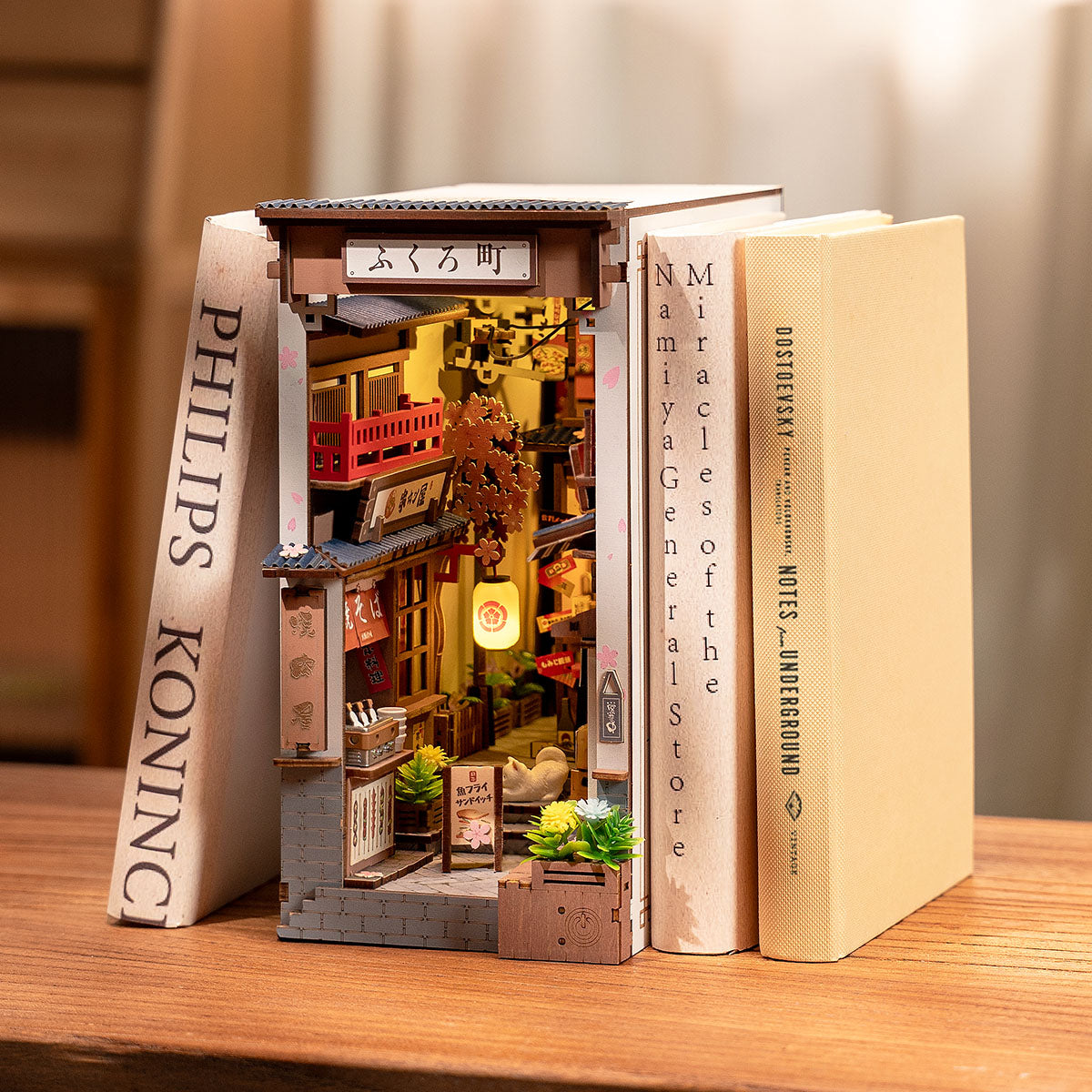 Rolife Sakura Wine Alley DIY Boekenhoekplank Inzetset TGB11
