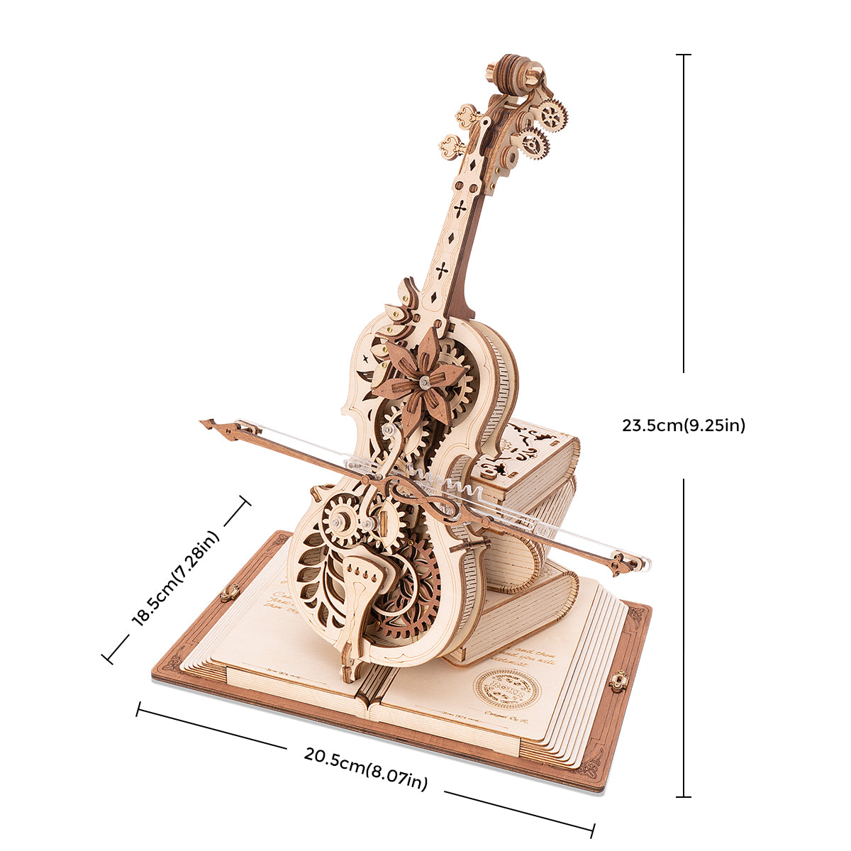ROKR Magic Cello Mechanische Spieluhr 3D Holzpuzzle AMK63